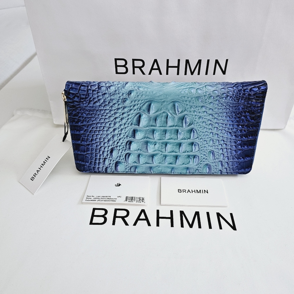 NWT Brahmin Affinity Ombre Melbourne Skyler Clutch - Picture 2 of 16